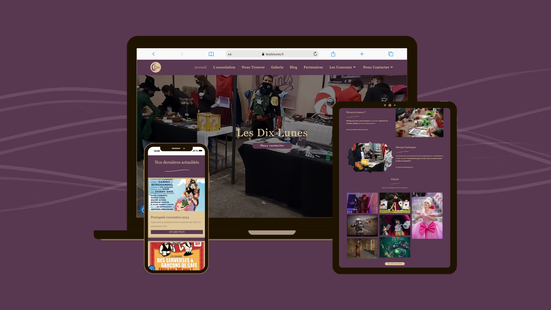Aperçu du projet Les Dix Lunes — Site vitrine